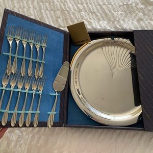 Inoxbeck stainless Steel Vintage Retro gold plated 24KT handles serving dish